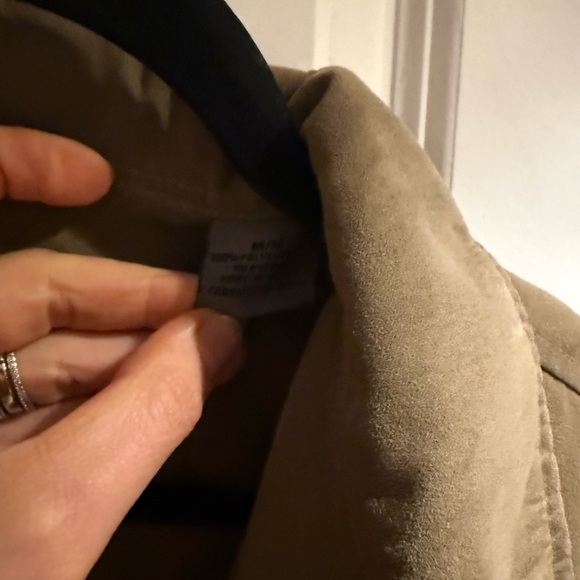 Oversized Tan Jacket Collared - Picture 4 of 5